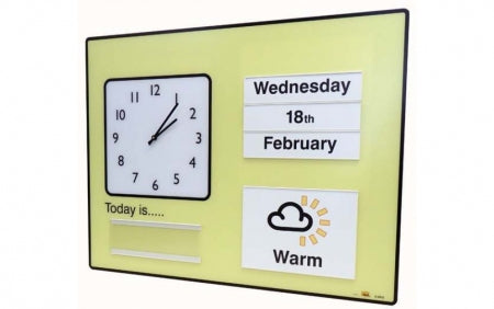 Communal Orientation Board with Analogue Clock