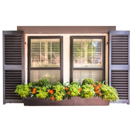 Window Frame Design Vinyl With Shutters 1000 x 1500mm