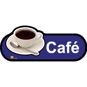 Cafe sign - 480mm - Blue