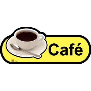 Cafe sign - 480mm - Yellow