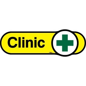Clinic sign - 480mm - Yellow