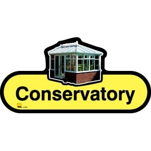 Conservatory sign - 300mm - Yellow