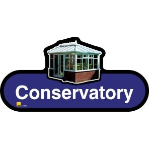 Conservatory sign - 480mm - Blue