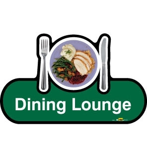 Dining Lounge sign - 300mm - Green