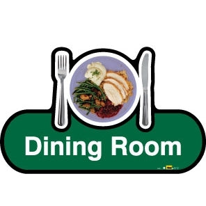 Dining Room sign - 480mm - Green