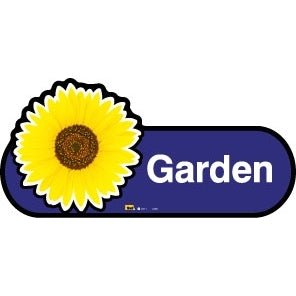 Garden sign - 480mm - Blue