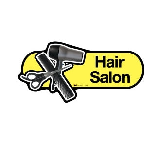 Hair Salon sign - 480mm - Yellow