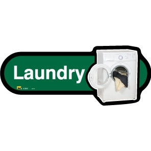 Laundry sign - 300mm - Different colours available - Green