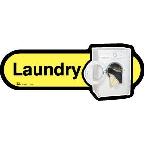 Laundry sign - 480mm - Different colours available - Yellow
