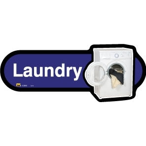Laundry sign - 480mm - Different colours available - Blue