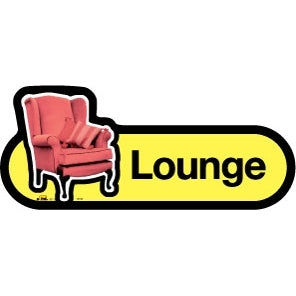 Lounge sign - 480mm - Yellow