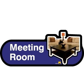 Meeting Room sign - 300mm - Blue