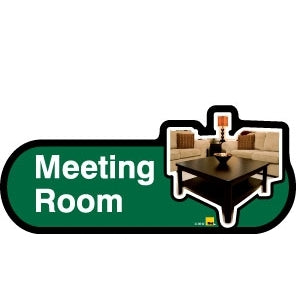 Meeting Room sign - 300mm - Green