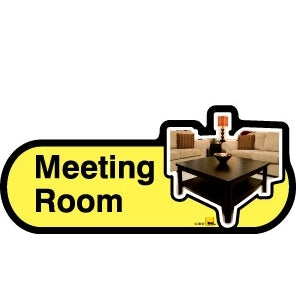 Meeting Room sign - 480mm - Yellow
