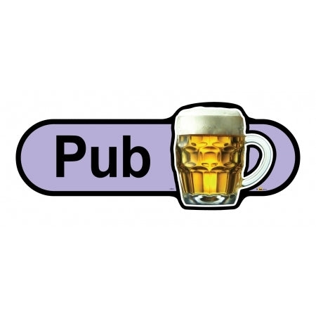 Pub - 300mm sign - Lilac