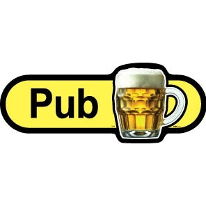 Pub - 300mm sign - Yellow