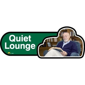 Quiet Lounge sign - 300mm - Green