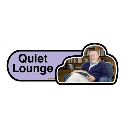 Quiet Lounge sign - 300mm - Lilac