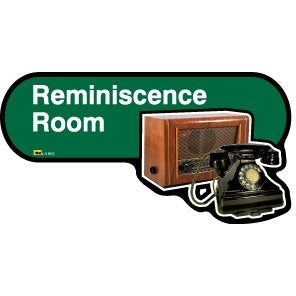 Reminiscence Room sign - 300mm - Green