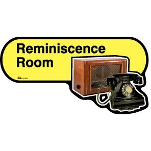 Reminiscence Room sign - 300mm - Yellow