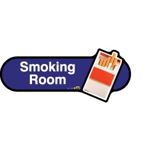 Smoking Room sign - 300mm - Blue