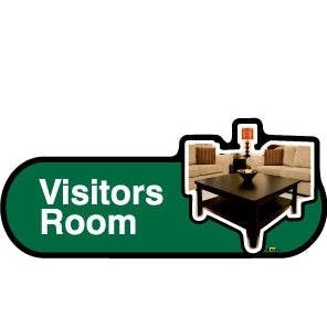Visitors Lounge sign - 300mm - Green