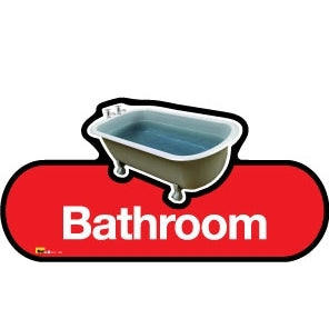 Bathroom sign - 300mm - Red