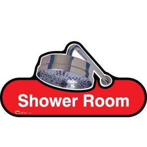 Shower sign - 480mm - Red