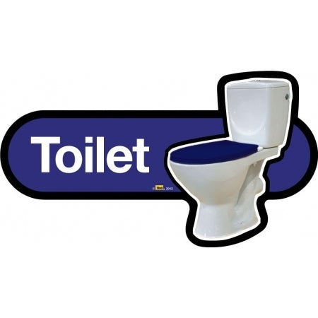 Toilet Sign - Large/480mm - Blue