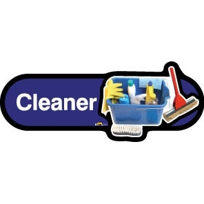 Cleaner sign - 300mm - Blue