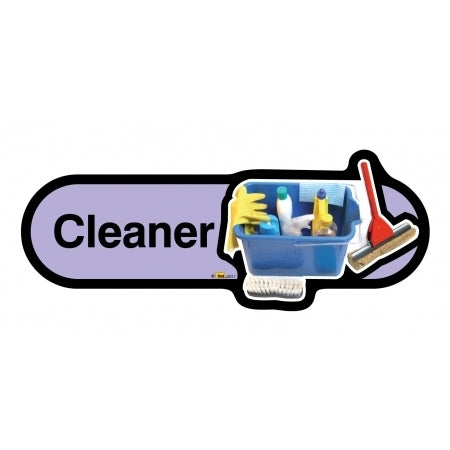 Cleaner sign - 300mm - Lilac