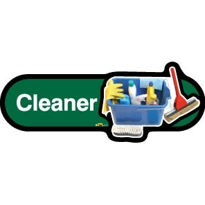 Cleaner sign - 480mm - Green