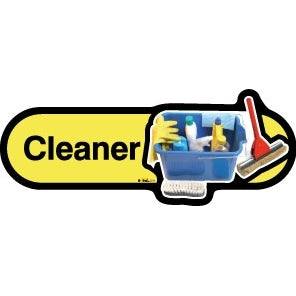 Cleaner sign - 480mm - Yellow