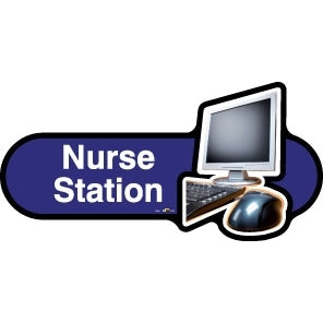 Nurse Station sign - 300mm - Blue