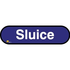 Sluice sign - 300mm - Blue