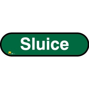 Sluice sign - 480mm - Green