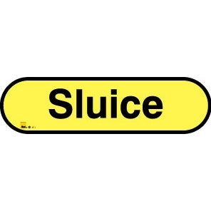 Sluice sign - 480mm - Yellow