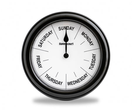 Dementia Day of the Week Clock in Black