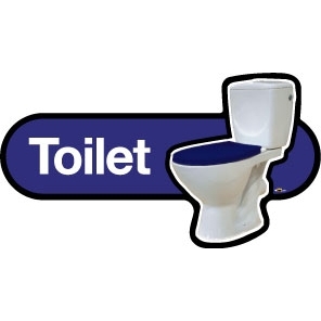 Bathroom Sign - Self adhesive/300mm - Different colours available