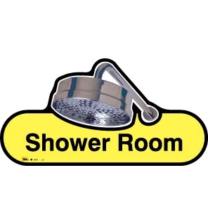 Bathroom Sign - Self adhesive/300mm - Different colours available
