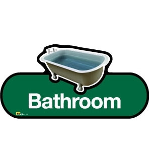 Bathroom sign - 480mm - Green