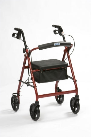 Lightweight Rollator With Bag - Red