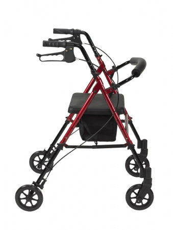 Height Adjustable Rollator - Red