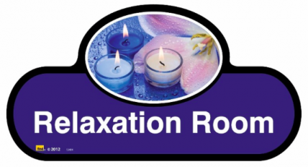 Relaxation Room Sign - 300mm - Blue