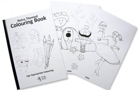 Retro Themed A4 Colouring Book