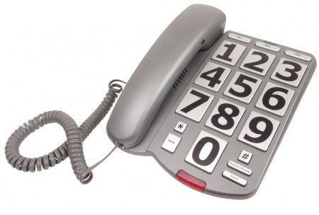 Big Button Desk Phone - Grey / Silver