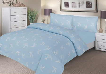 Double Duvet Set - 100% waterproof - Blue Swallow