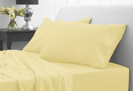 Double Fitted Sheet - waterproof - Yellow