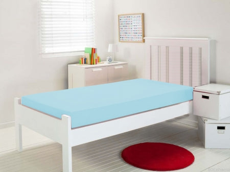 Single Fitted Sheet - Blue