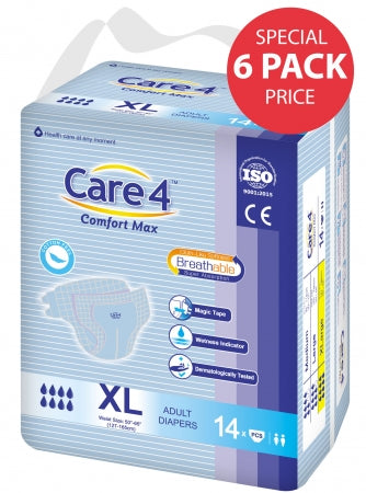 Care4 Comfort Max Incontinence Pads - Xlarge - 6 Pack